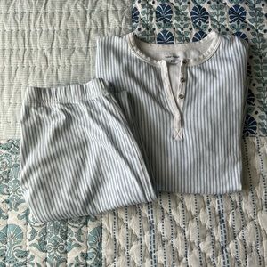Roller Rabbit blue stripe pajama set